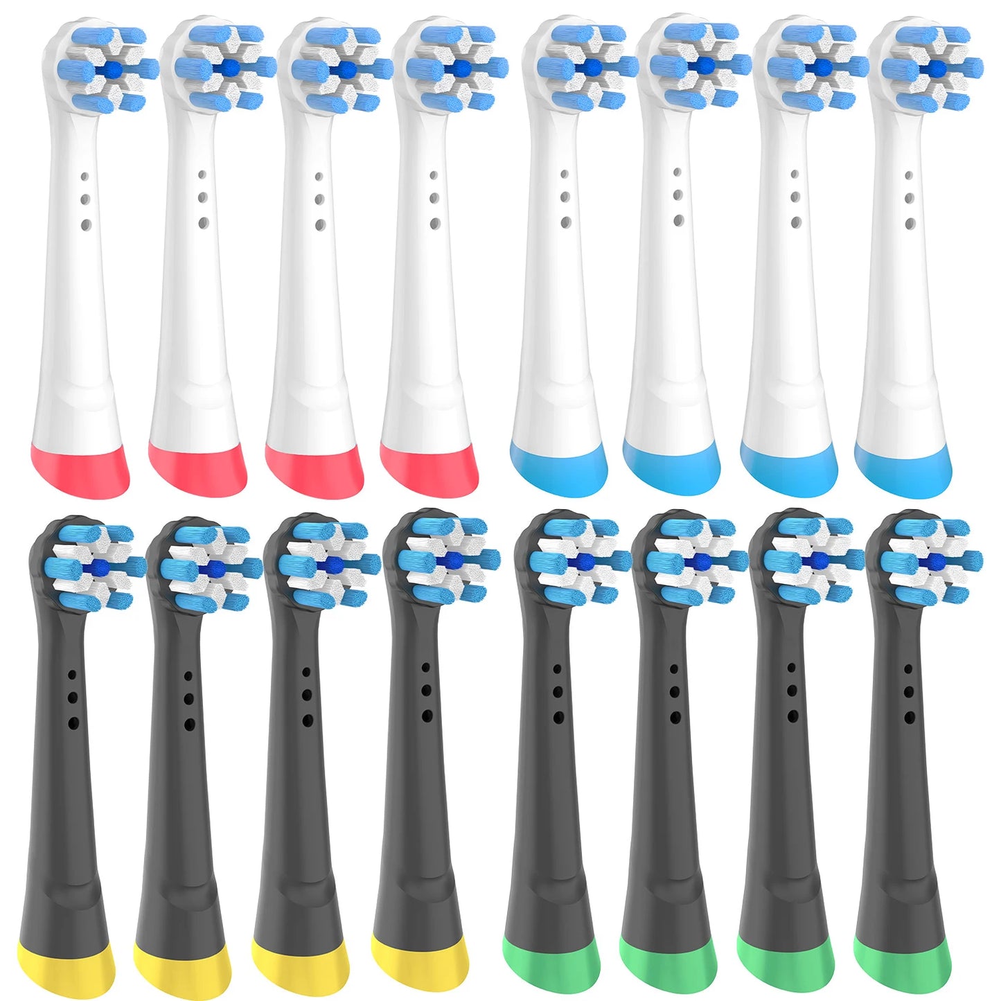 8pcs Compatible With Oral B IO Electric Toothbrush Head, Excellent Cloud Like Soft Bristles, Deep Cleaning, Colored Bottom Ring