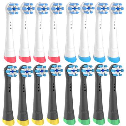 8pcs Compatible With Oral B IO Electric Toothbrush Head, Excellent Cloud Like Soft Bristles, Deep Cleaning, Colored Bottom Ring
