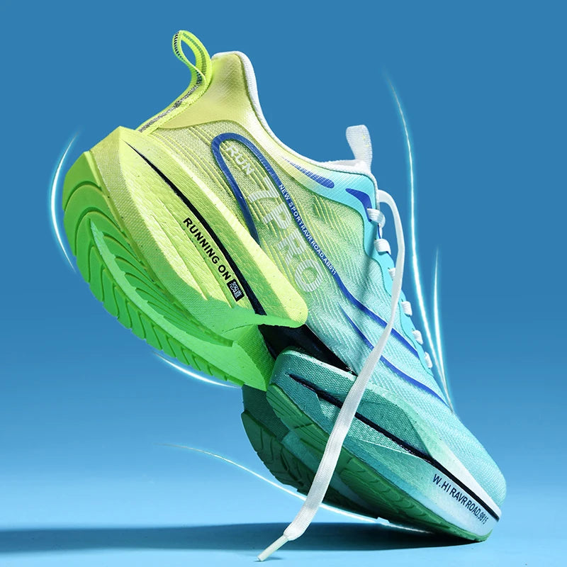 Unisex Carbon Plate Running Shoes – Lightweight, Breathable, Cushioned, Nonskid