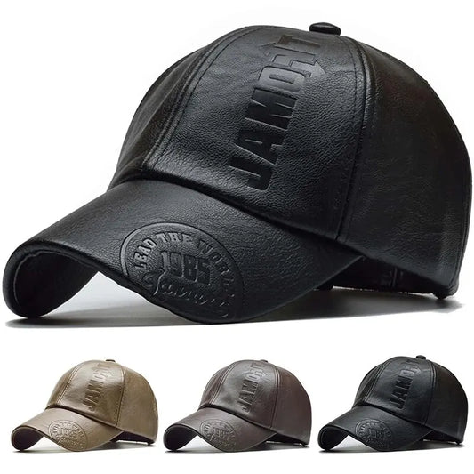 Unisex Leather Baseball Cap