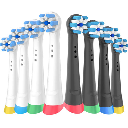 8pcs Compatible With Oral B IO Electric Toothbrush Head, Excellent Cloud Like Soft Bristles, Deep Cleaning, Colored Bottom Ring