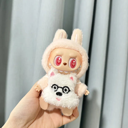 17cm Labubu Plush Doll Pumpkin Outfit – Kawaii Idol Clothes & Accessories