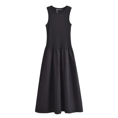 HXAO Elegant Sleeveless Long Dress – Spring 2025 Y2K Style