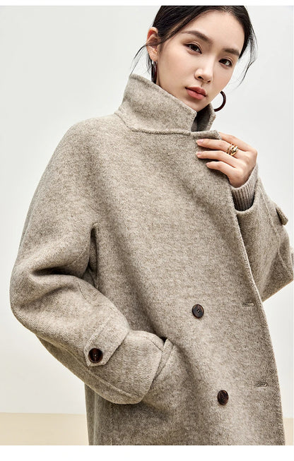 SENTUBILA Luxury Wool Coat – Elegance Redefined for Women
