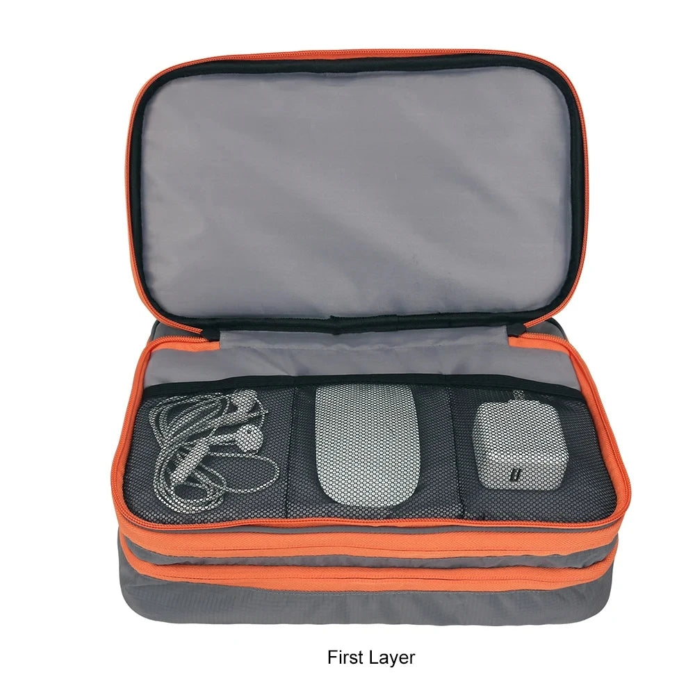 Multi-Layer Travel Cable Organizer Bag