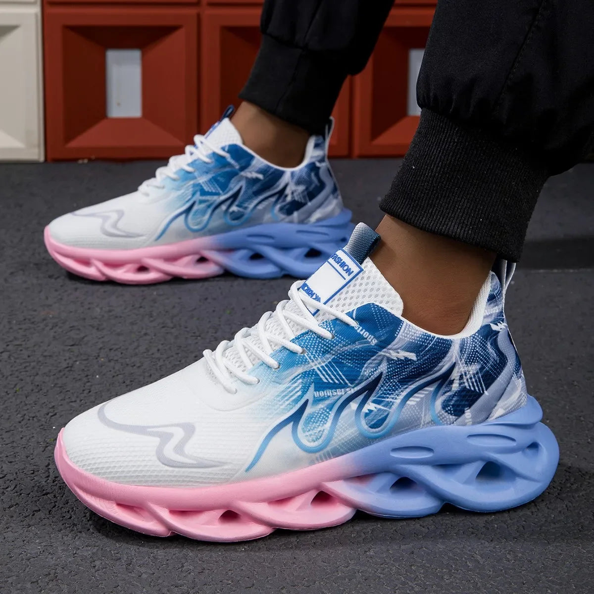 YRZL Unisex Lightweight Breathable Sports Sneakers