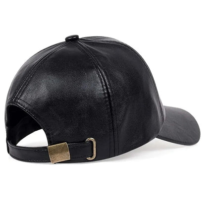 Unisex Leather Baseball Cap