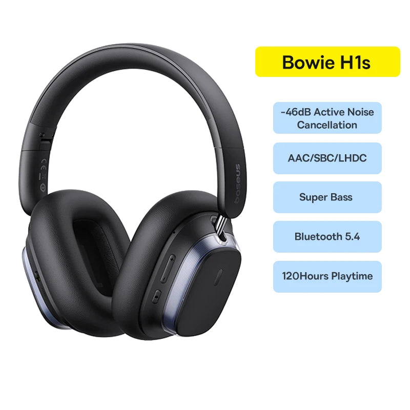 Baseus Bowie H1s Wireless Noise-Cancelling Headphones