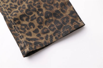 Fierce Fit – High Waist Leopard Print Baggy Jeans