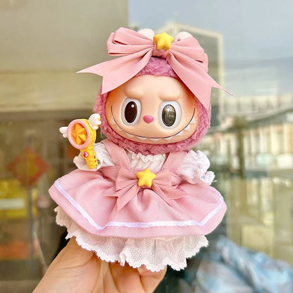 17cm Labubu Doll Clothes – Cute Kpop Idol Skirt Outfit Accessories