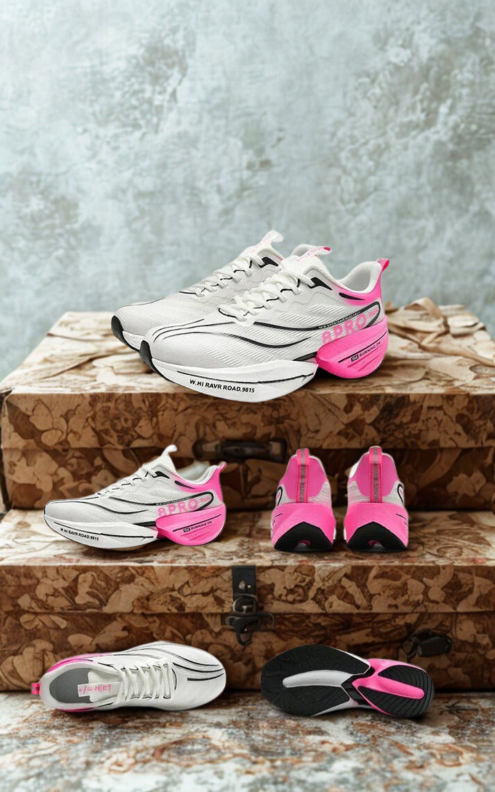 Unisex Carbon Plate Running Shoes – Lightweight, Breathable, Cushioned, Nonskid