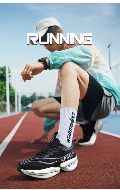 Unisex Carbon Plate Running Shoes – Lightweight, Breathable, Cushioned, Nonskid